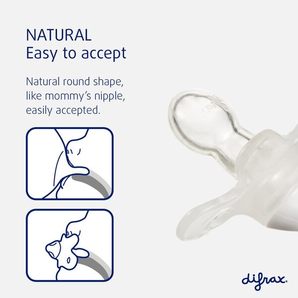 Difrax natural night soother with ring 6+ months  - Difrax